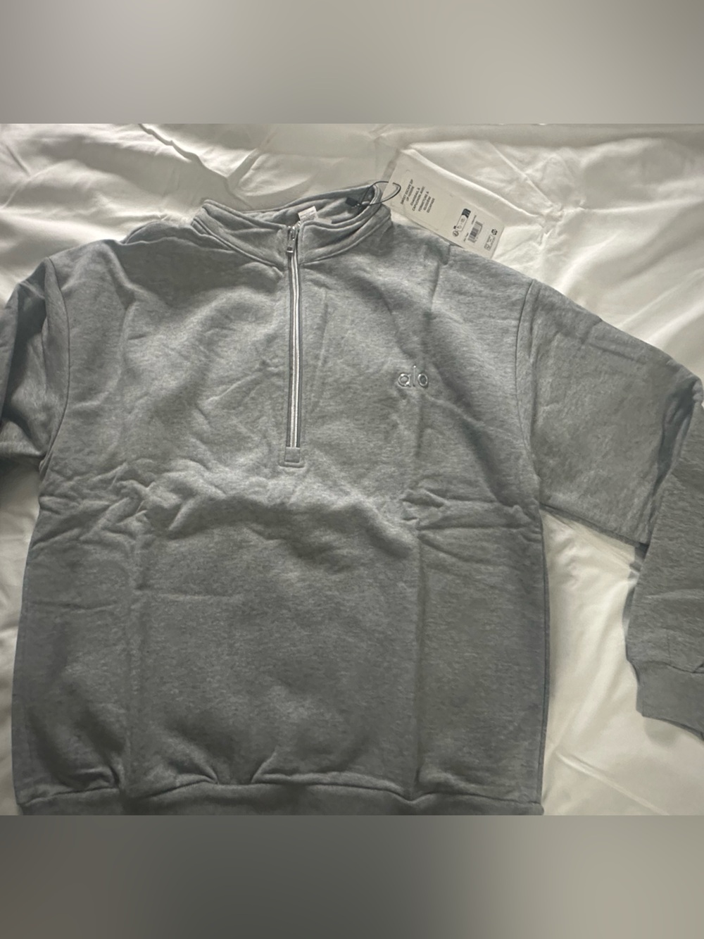 ALO Yoga Men's Gray Quarter-Zip Sweatshirt
